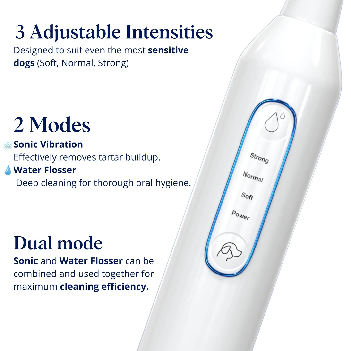 Mirovia Kit - Silent Sonic Plaque & Tartar Remover for dogs